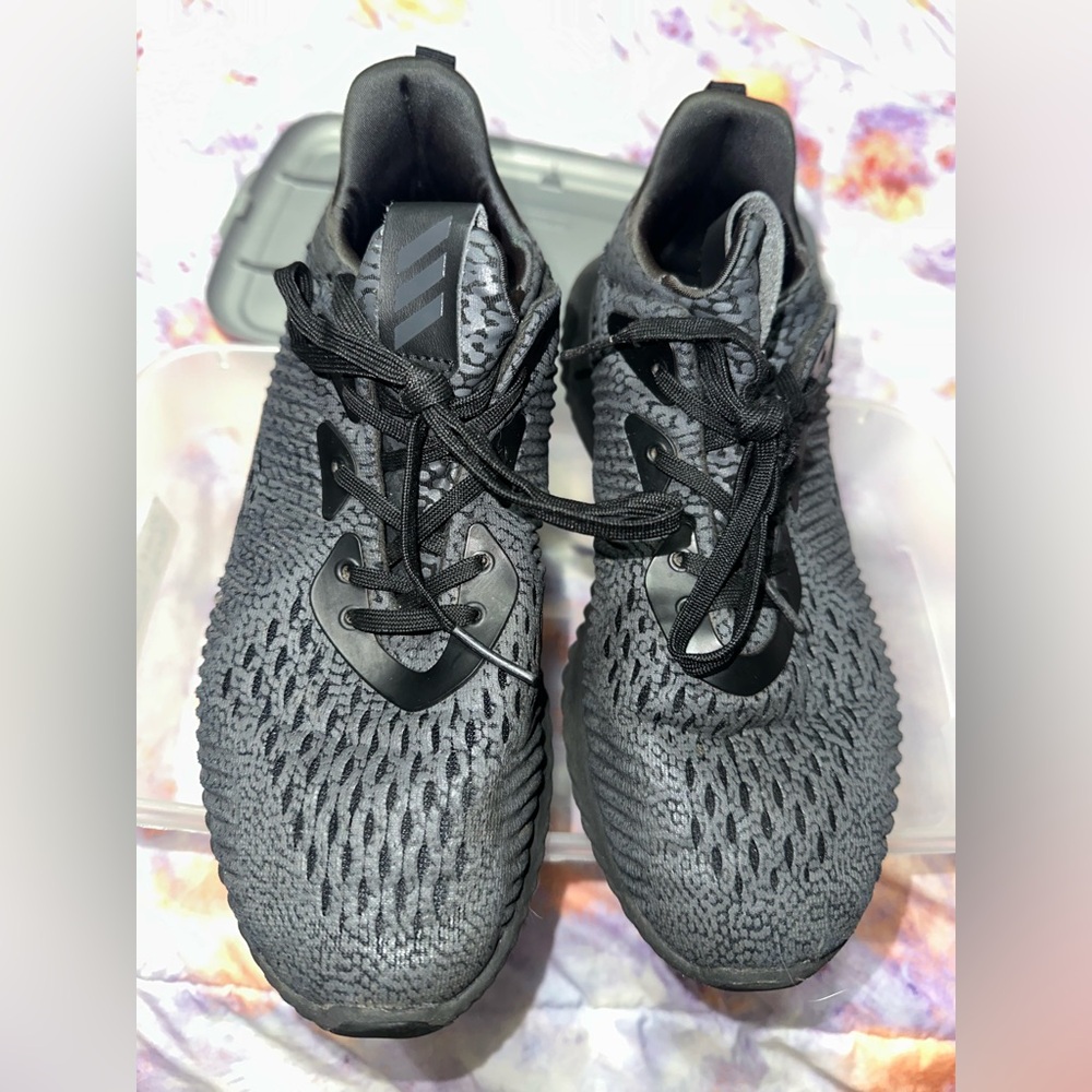 Adidas Black and Gray Athletic Shoes